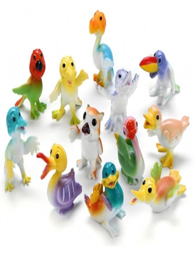 DIMAZO Small Kids Sea & Wild Animal Toys Sets for Fun, Educational, Spark Imagination and Learning (Multi Choice Sets) (Funny Bird) 12pcs - Image 1
